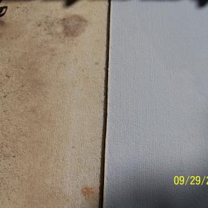 Left Side untreated and Right Treated w/ New Concrete Grey Color Seal